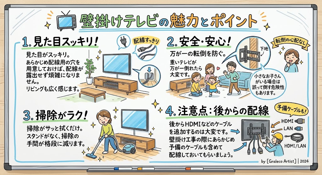 壁掛けテレビのメリット