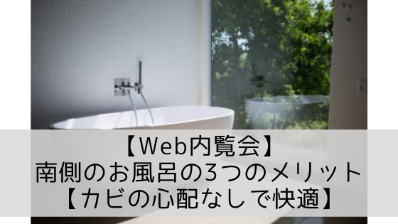 【Web内覧会】南側のお風呂の3つのメリット【カビの心配なしで快適】