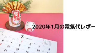 2020年1月の電気代レポート
