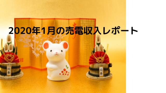 2020年1月の売電収入レポート