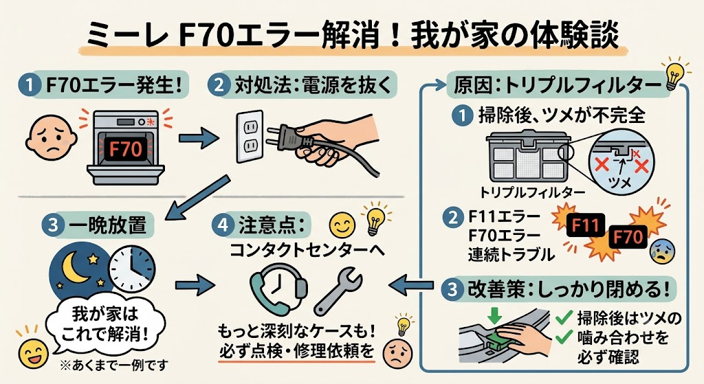 ミーレF70エラーの解消法