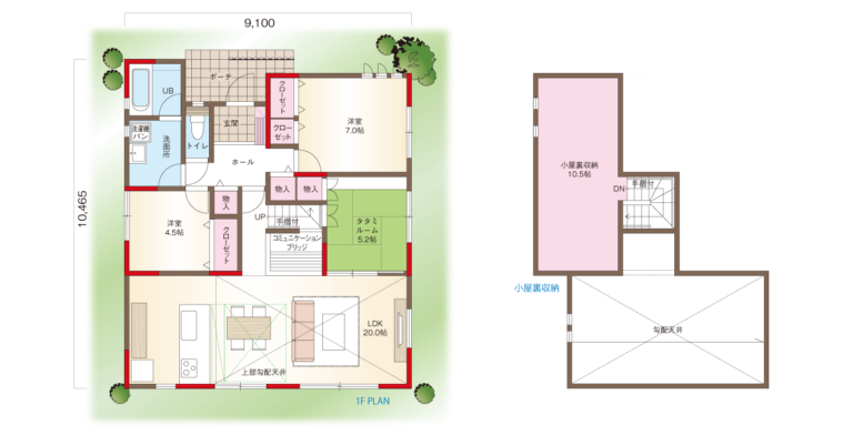 桧家住宅さんの平屋「スマート・ワン」間取り3つのおすすめポイント【高い視点が気持ちいい！コミュニケーションブリッジのある3LDK注文住宅 ...
