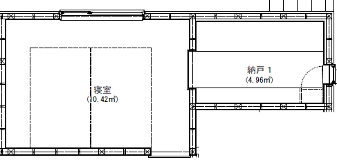 我が家の主寝室＋ウォークインクローゼットの間取り