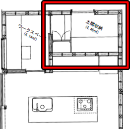 我が家の土間収納間取り図