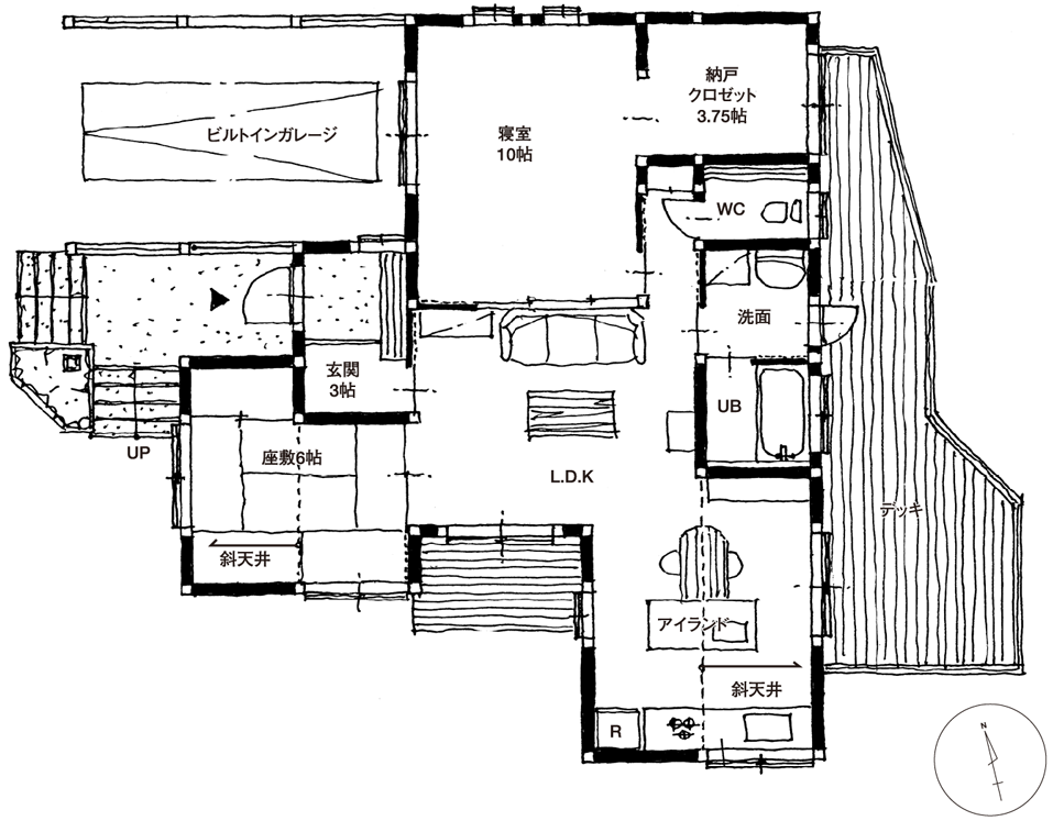 四季工房さんの平屋の間取り図