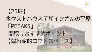 【25坪】ネクストハウスデザインさんの平屋「PEEAKS」 間取りおすすめポイント【隠れ家的ロフトスペース】