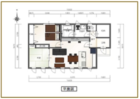 茂山組さんの平屋の間取り図