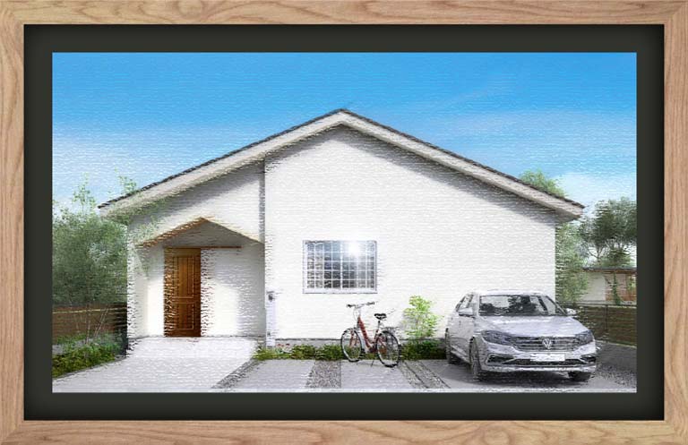 かみくぼ住宅さんの平屋「YUTORI」の外観