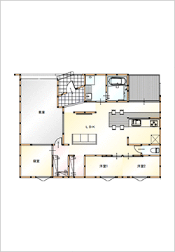 建匠さんの平屋の間取り図