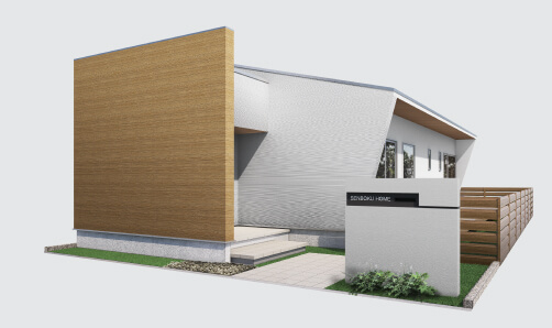 泉北ホームさんの平屋の外観