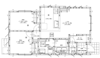 タツノコホームさんの平屋の間取り図
