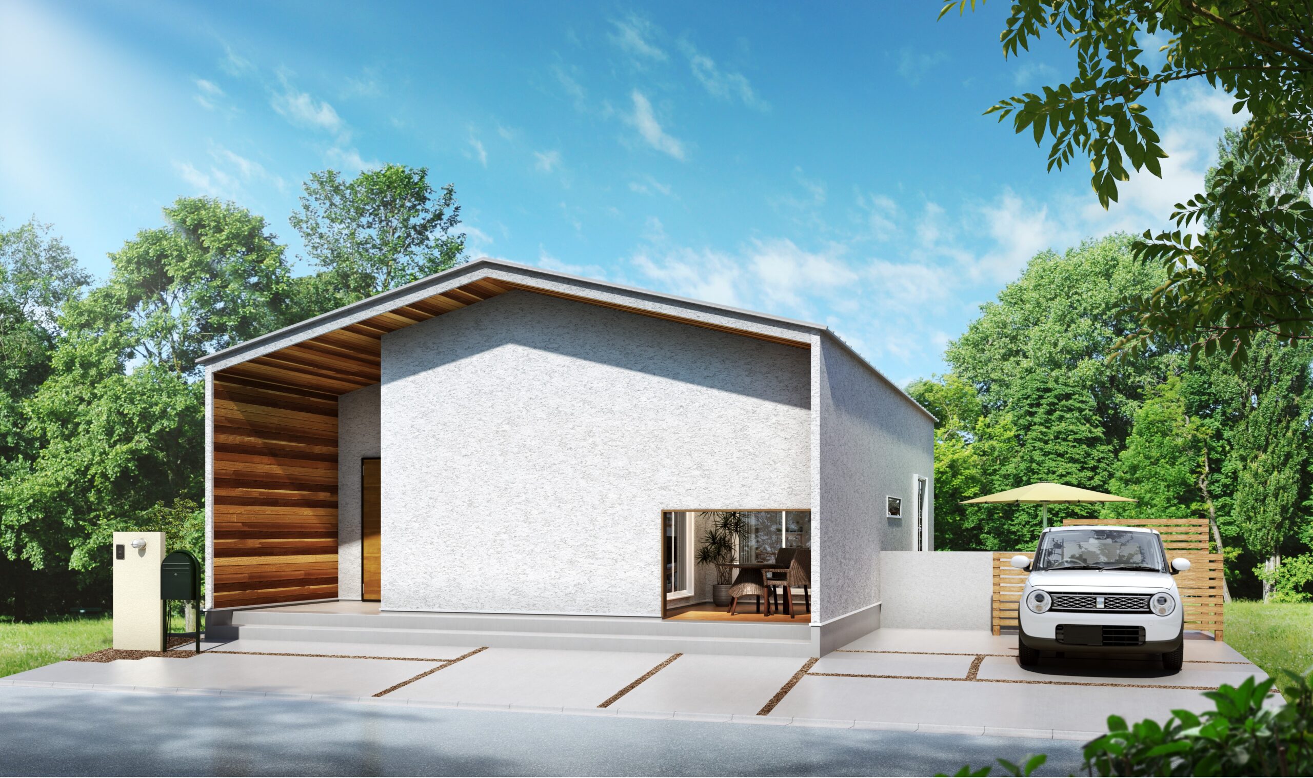 びわこホームさんの平屋「NOA」の外観