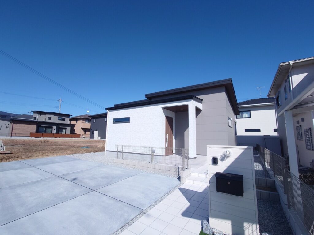 井上地所さんの平屋「ファミリア」の外観