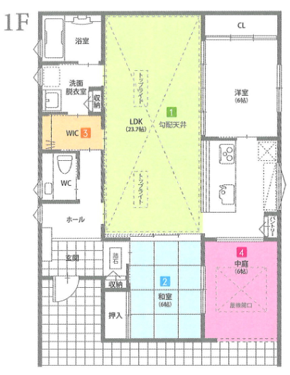 びわこホームさんの平屋「NOA」の間取り図