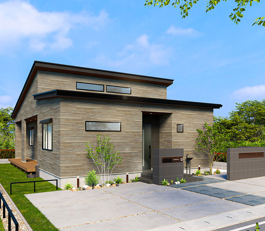 ヤマイチ・ハウジングさんの平屋の外観