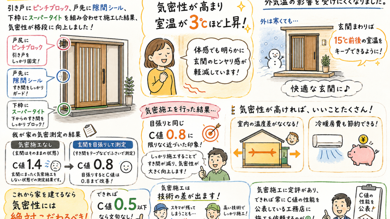 気密施工の結果3℃上昇のまとめ